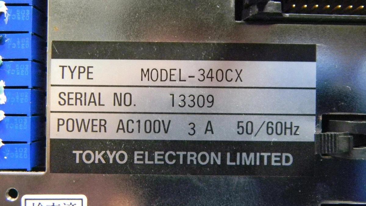 Used TEL Tokyo Electron Limited, Model 340CX, M340-CVD Gas System Ctrl Unit, Used