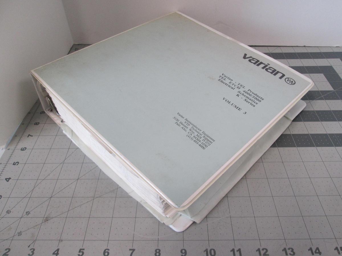 Used Varian, TEL Etch 4000/5000, Electrical Schematics Manual, Volume 3, Used