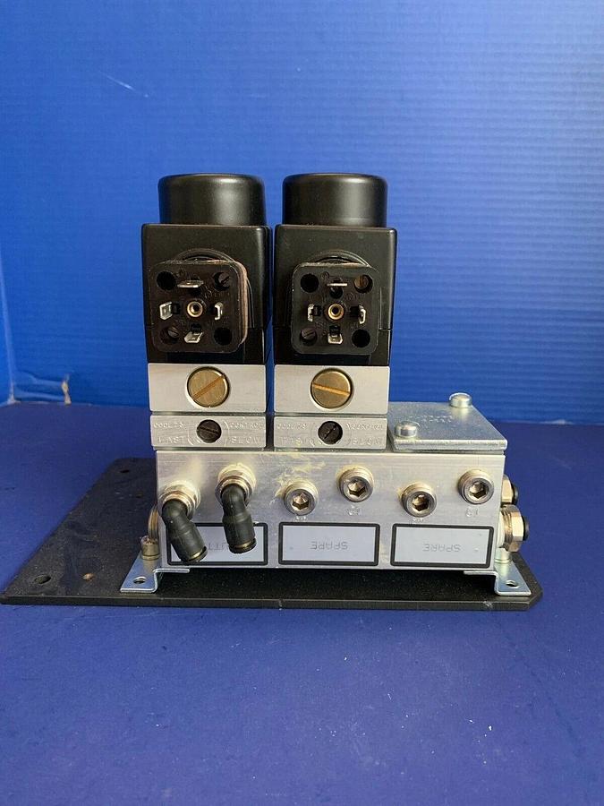 Used Humphrey M42E2  Solenoid Air Valve Assy w/ 2 Valves and MC-3 Manifold, Used