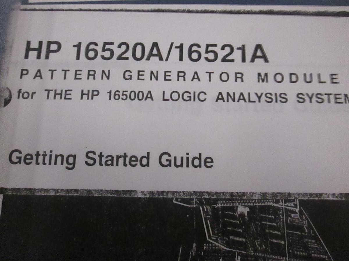Used HP 16520A/16521A Getting Started Guide, Used