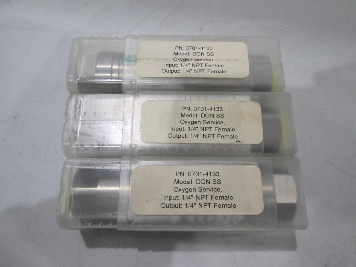 SuperFlash, Flash Arrestor and Check Valve, DGN SS, Oxygen, New, Lot of 3