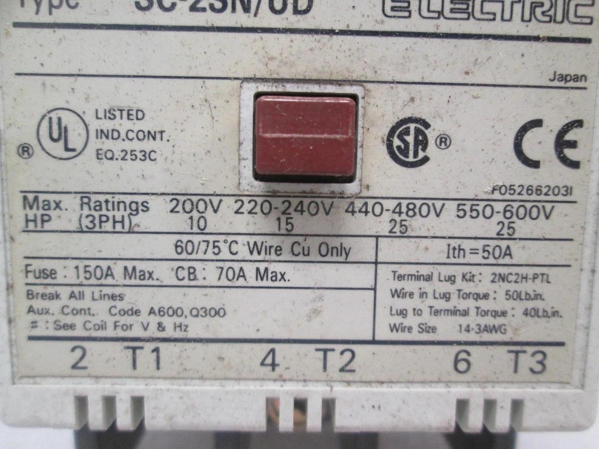 Used Fuji Electric, 2NC2F0, Ccontactor, SC-2SN/UD, Used