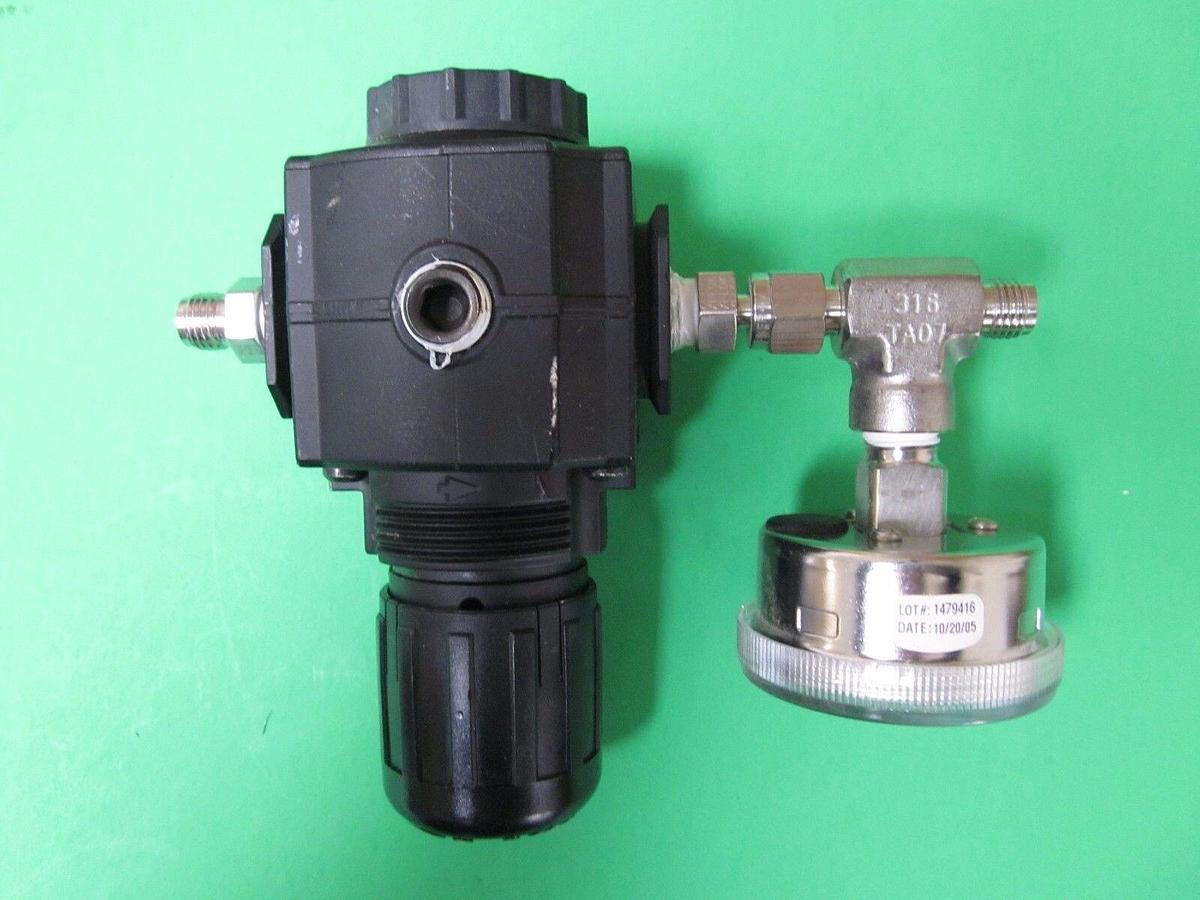 Used Norgren R73G-2AK-RMN Pressure Regulator w/ Gauge, 300 PSIG