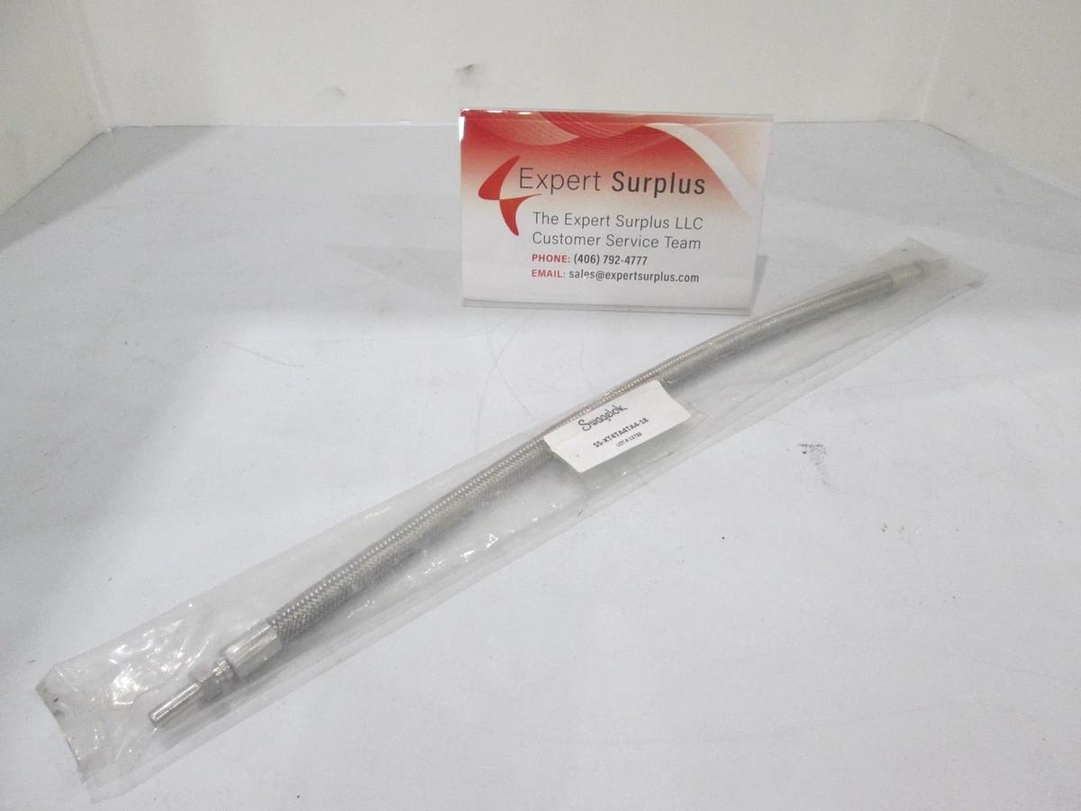 Swagelok, SS-XT4TA4TA4-18, Braided Stainless Steel Hose, New