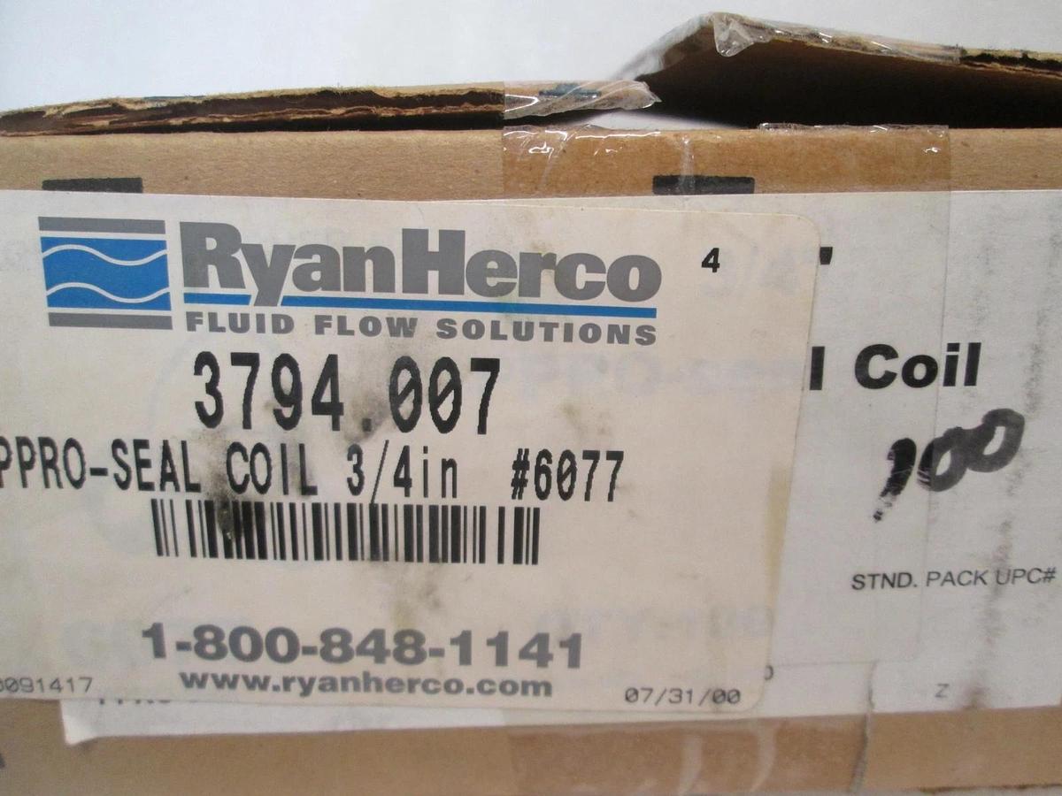 Ryan Herco, 3794.007, Pro-Seal Coil, 3/4in, New, Lot of 100