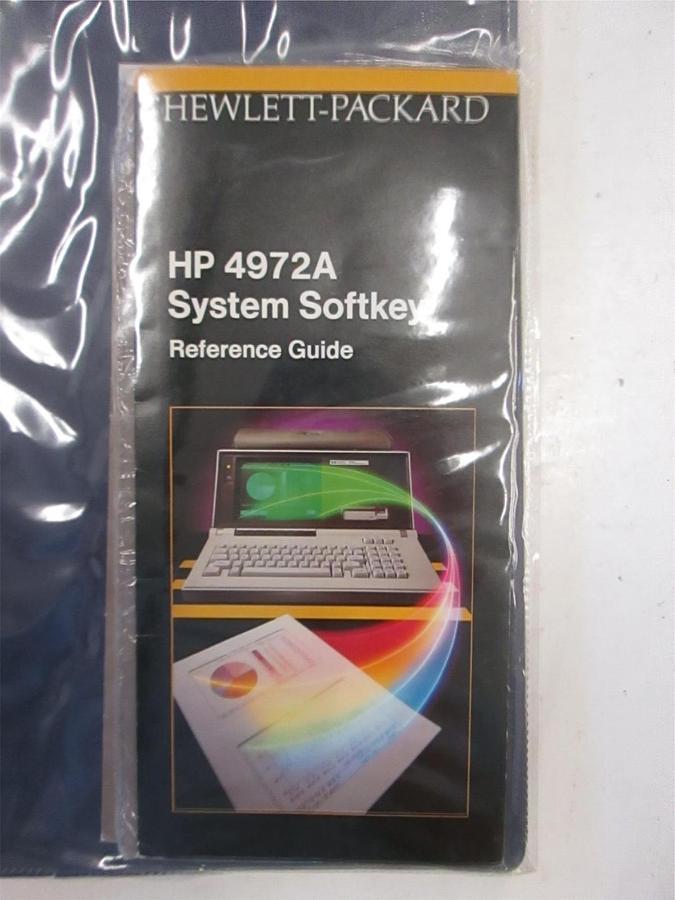 Used HP 4972A System Softkey Reference Guide, Used