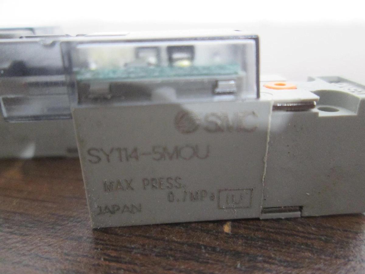 Used SMC, SY114-5MOU, Solenoid Valve, 0.7MPa, Used, Lot of 2