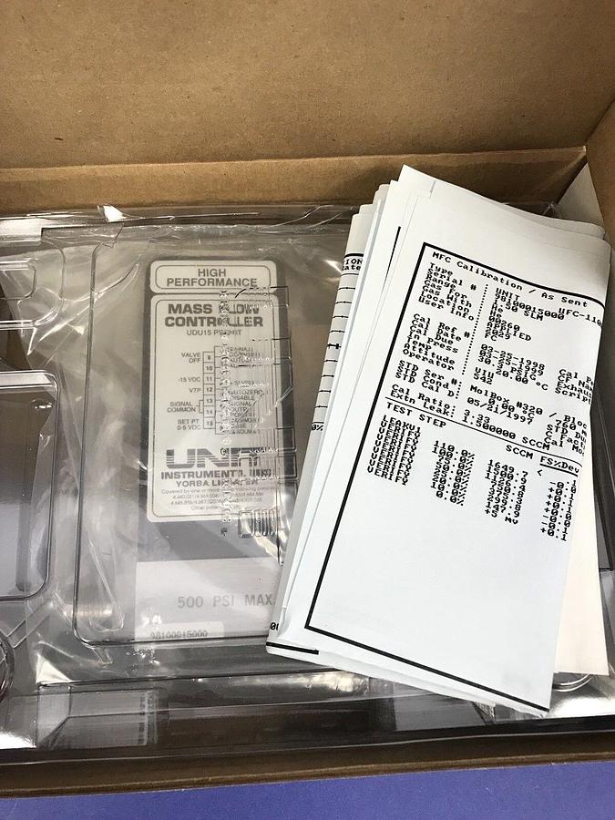 Used Unit UFC-1100A Mass Flow Controller, He, 1.5 SLM, 15 Pin D-Connector Refurbished