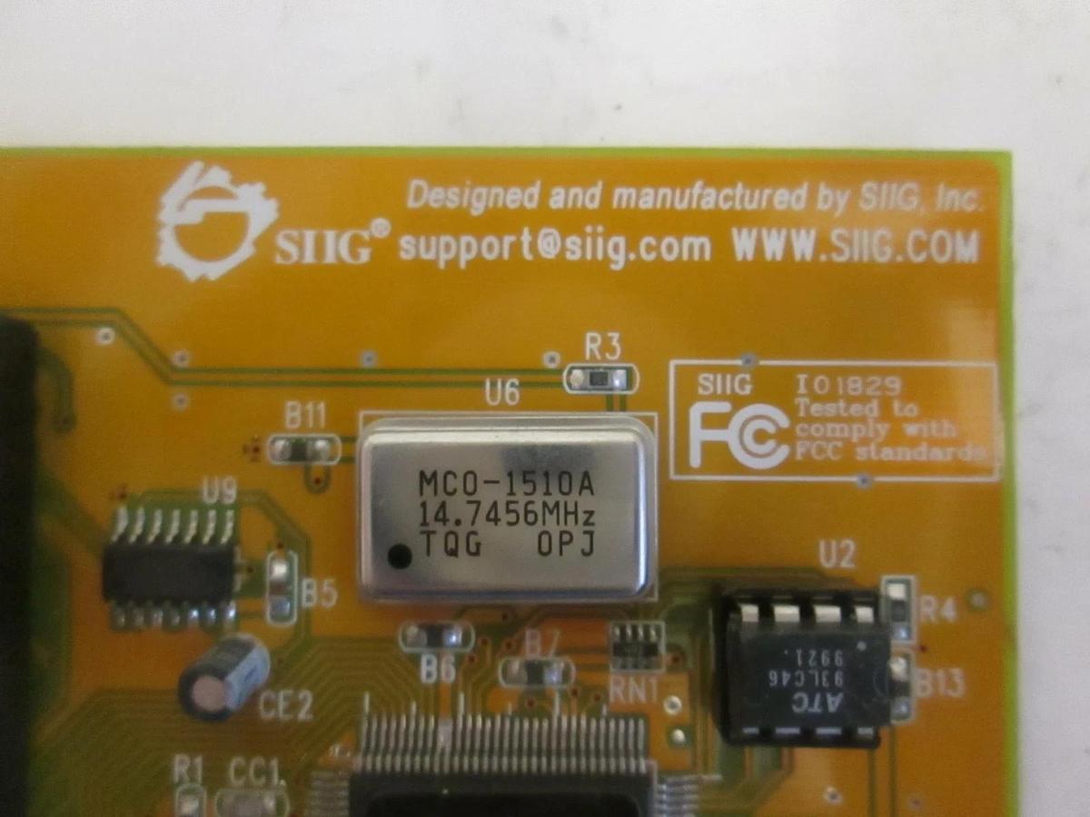 Used SIIG Inc. P001-62 V3.0 PCB, Working When Removed