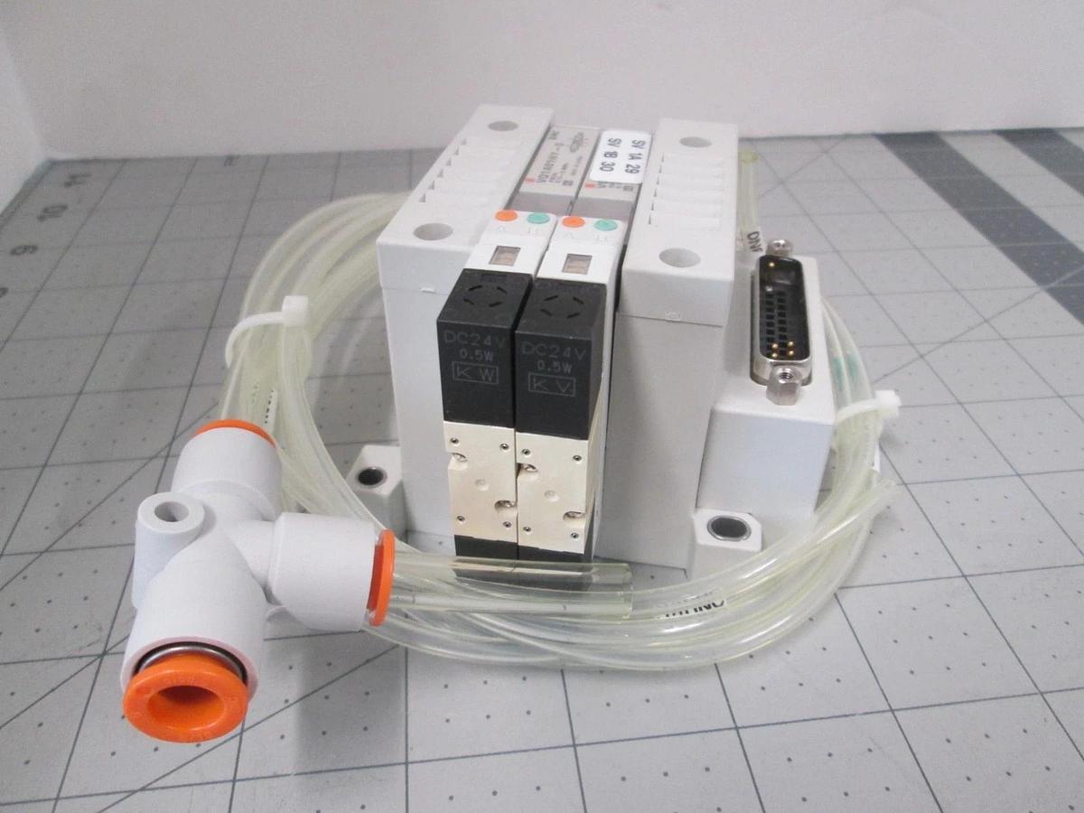 Used SMC, Pneumatic Valve Assy, VV5Q11-02-DA10203 & VQ1A01NY-5, Used