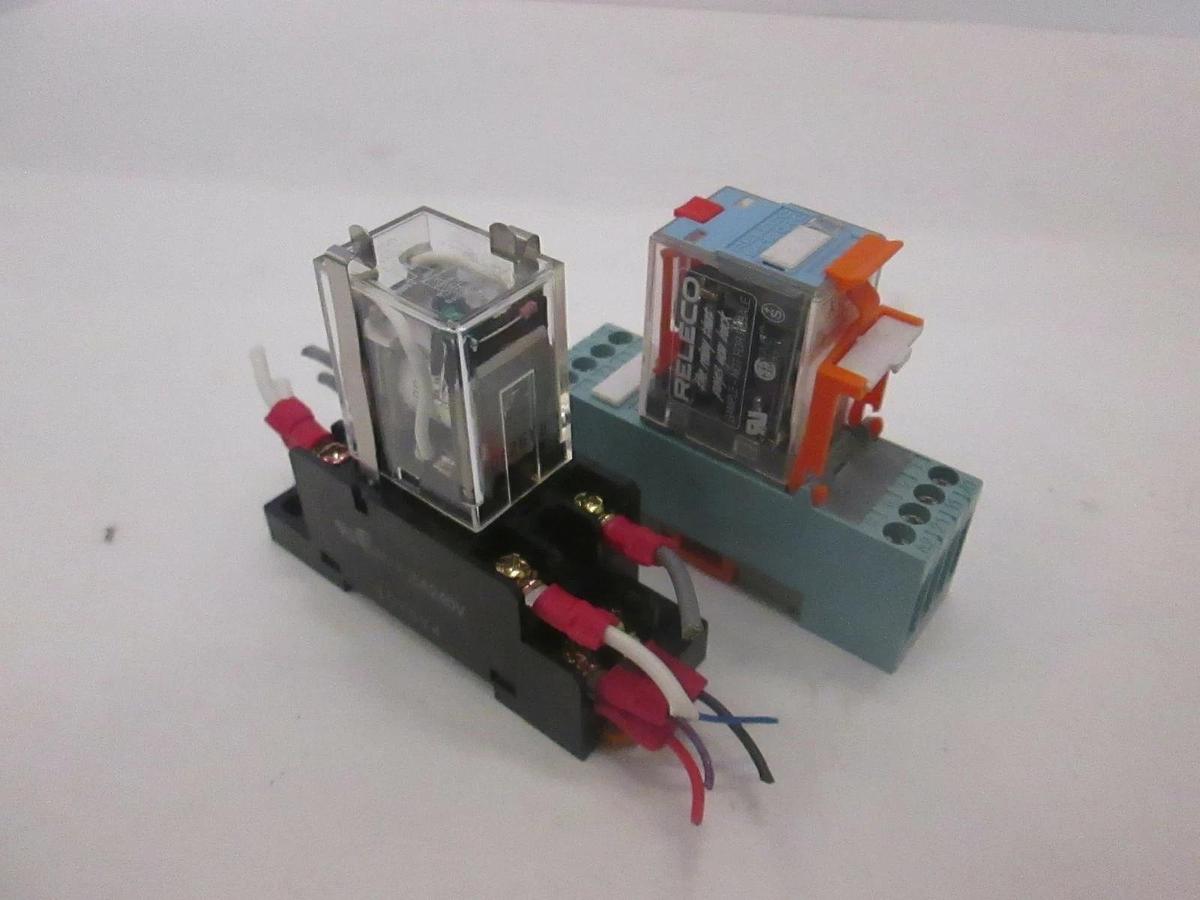 Used Releco, QR-C Relay w/ Socket and Relay, Used, Lot of 2