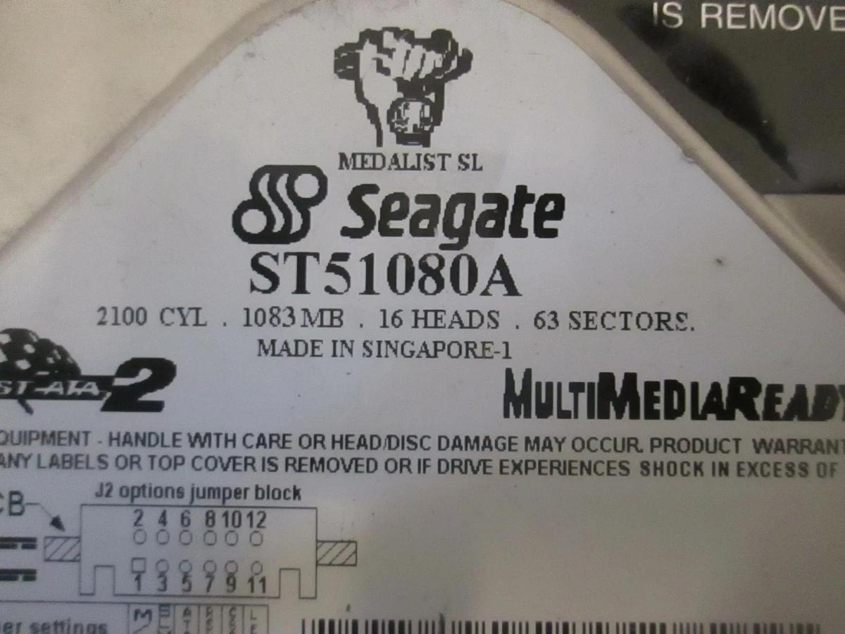 Used Seagate, 1083MB, Multi Media Reader, ST51080A, Used