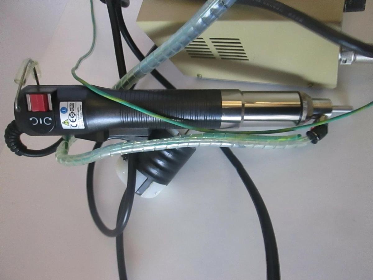Used Delvo, DLC1213-HE Power Supply w/ DLV7329-BME Electric Screwdriver, Used