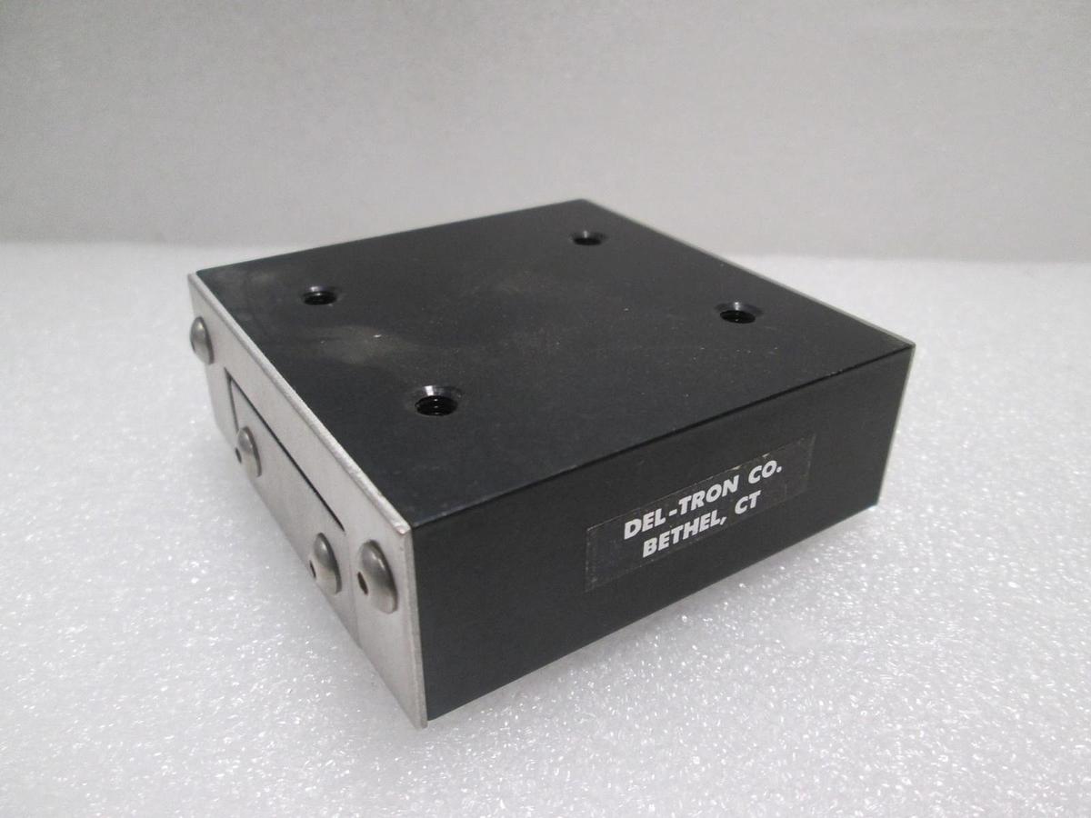 Used Del-Tron,  Linear Bearing Guide Block w/ Guide Rail, Used