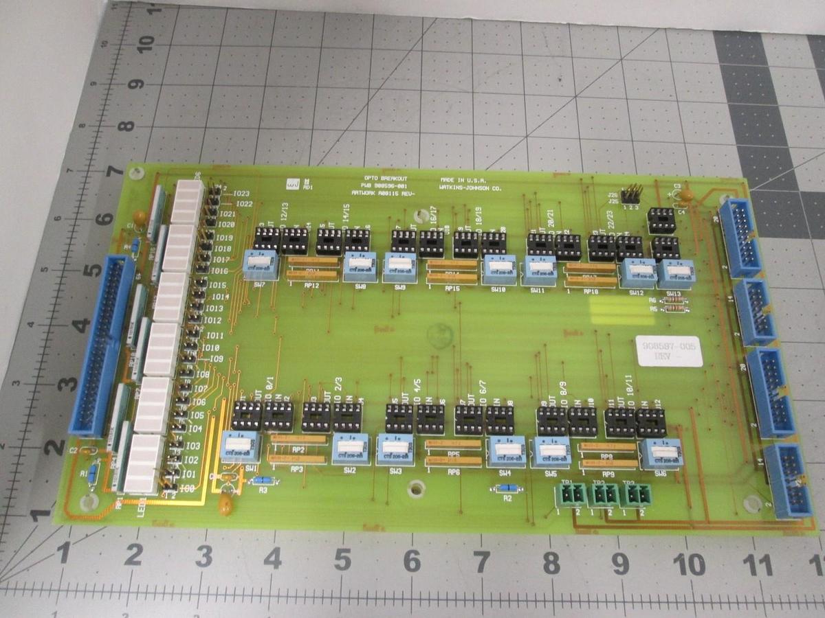 Watkins Johnson, 908597-005, Opto Breakout PCB Assy, WJ999, WJ1500, New