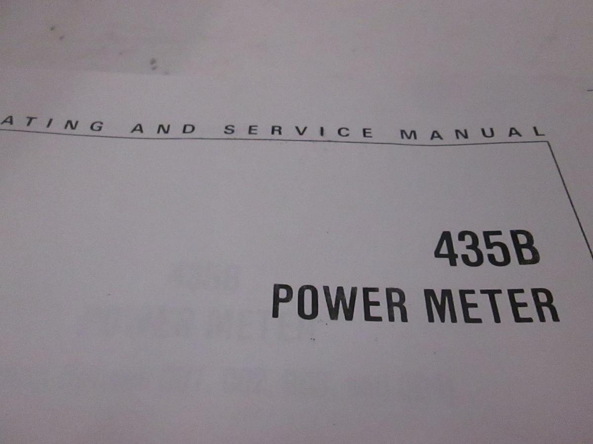 Used HP 435B Power Meter Operating and Service Manual, Used