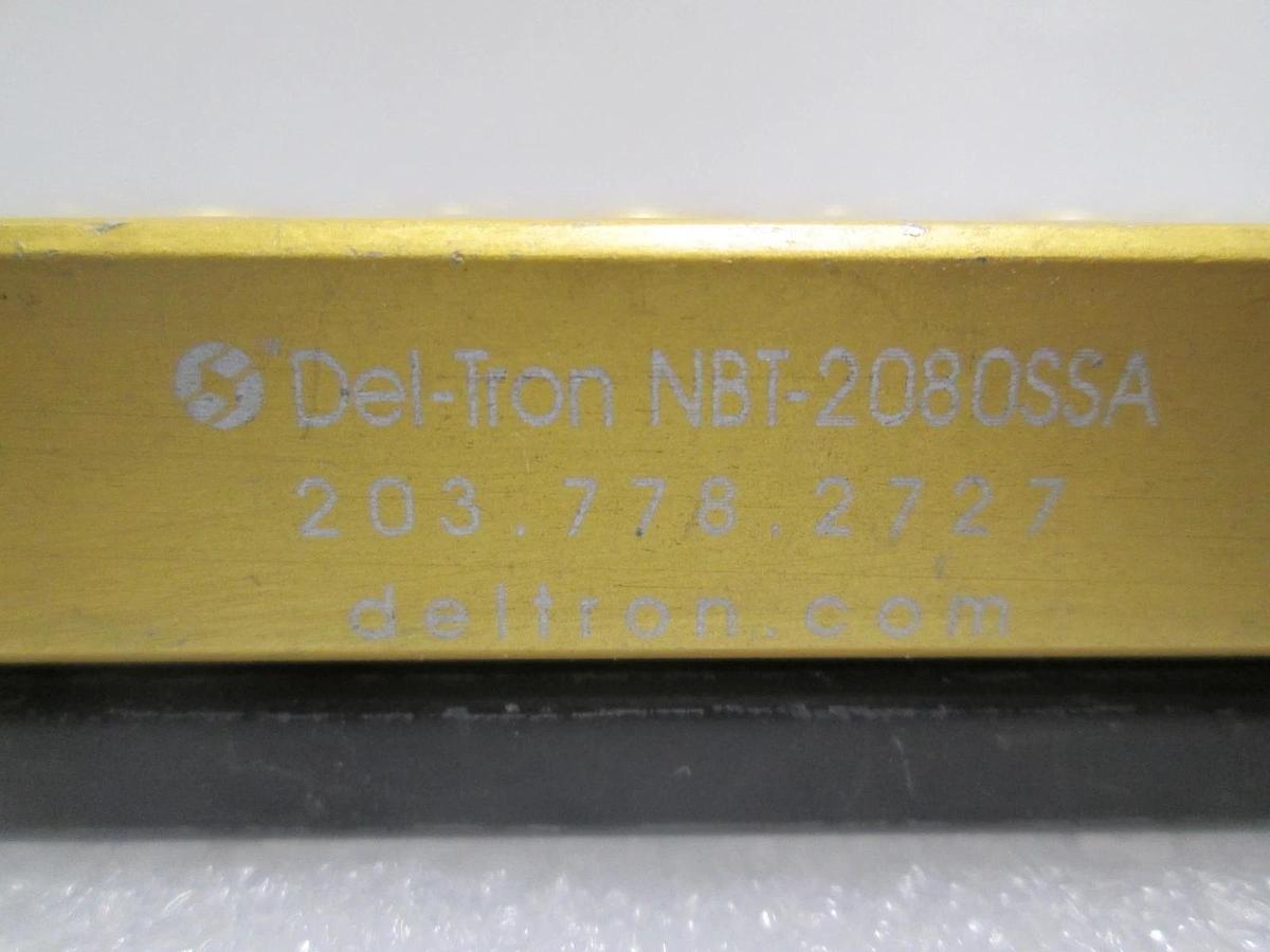 Used Del-Tron, NBT-2080SSA, Linear Bearing Guide Block w/ Guide Rail, Used