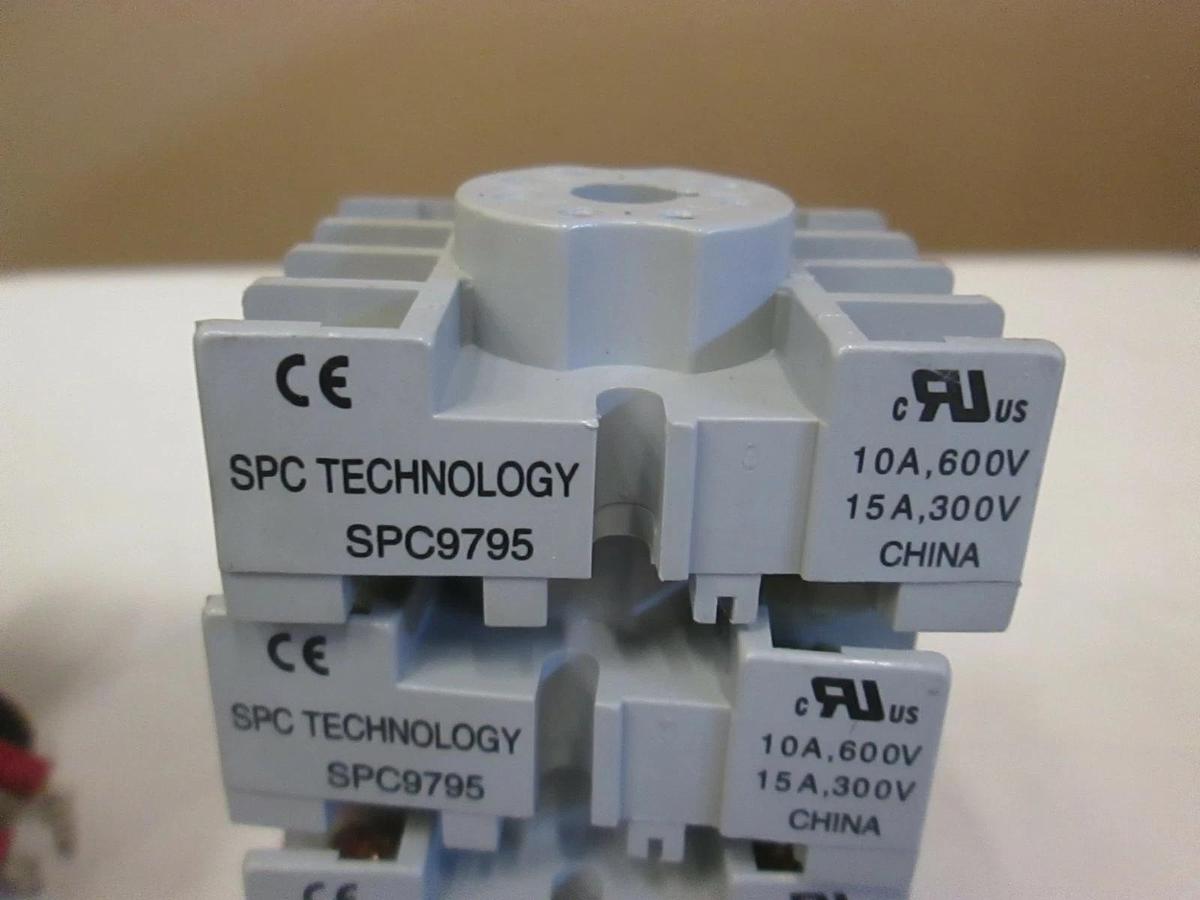 Used Assortment of Base Socket for Relays, Used Lot of 19