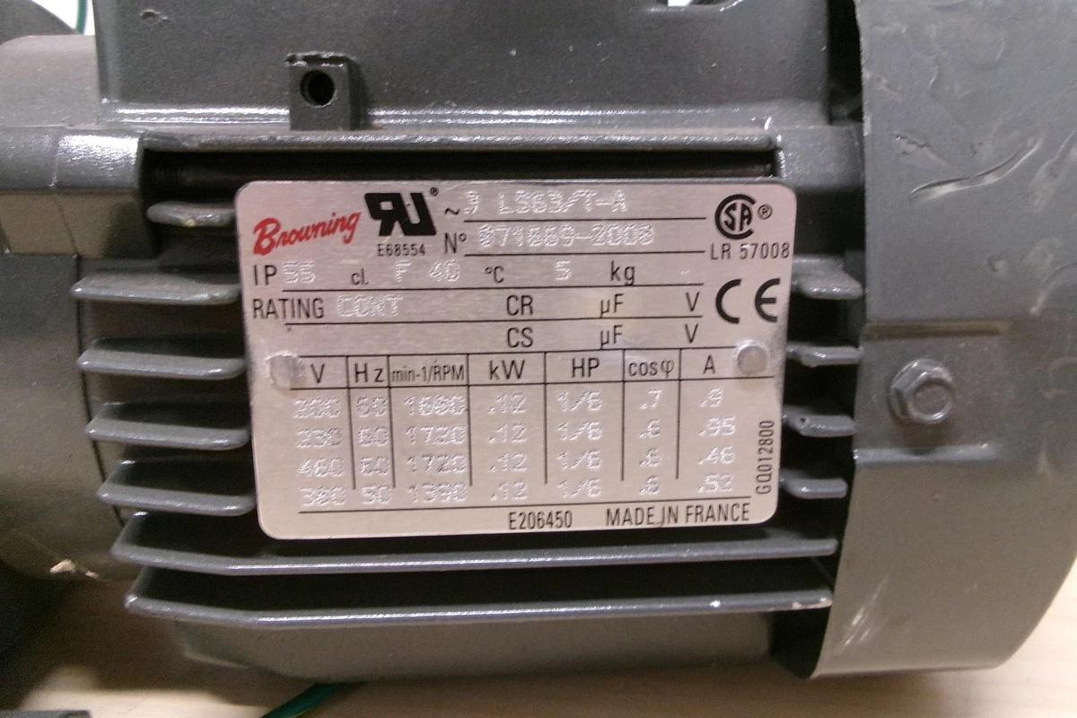 Used Browning Series 1000, 8r6472-5lw15, Gearbox motor, Used