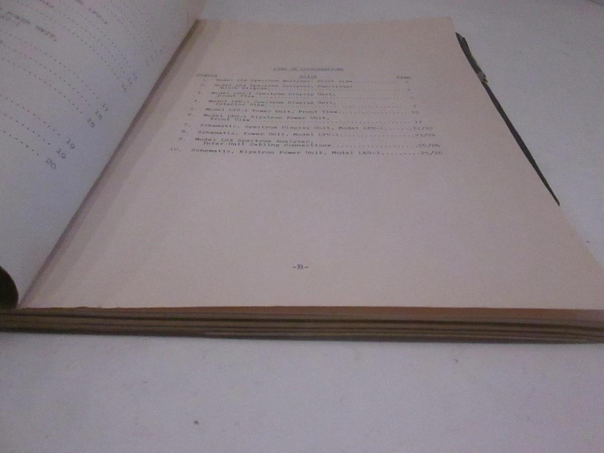 Used Polarad Model LSA Spectrum Analyzer 10Mc-16520Mc Part One Instruction Manual