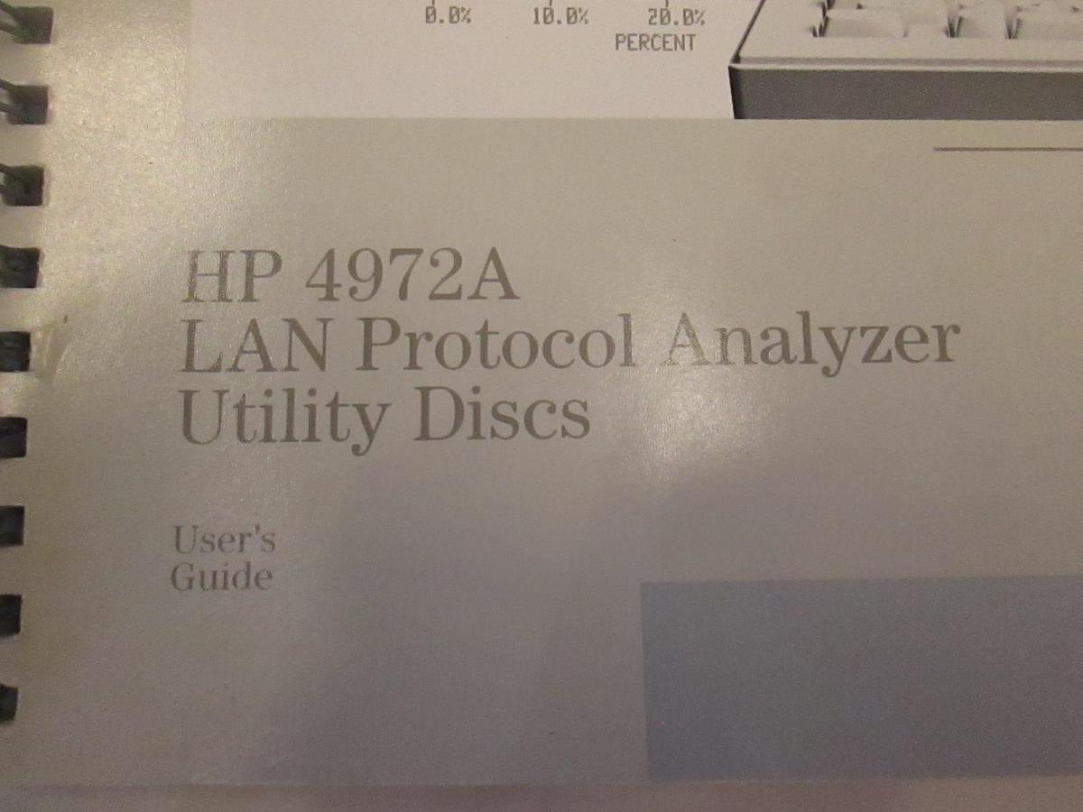 Used HP 4972A LAN Protocol Analyzer Utility Discs User Guide, Used