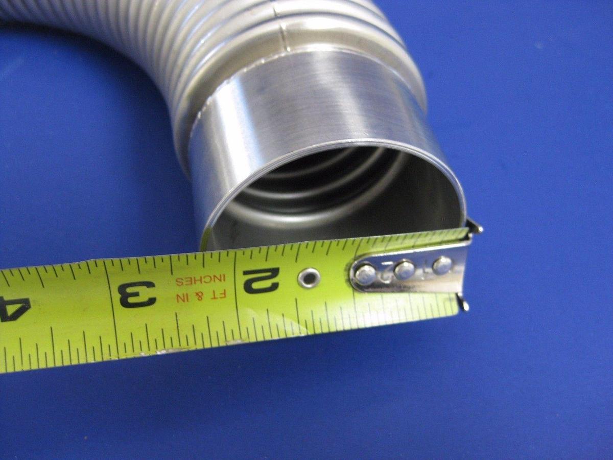 SS Bellows Torch Hose 14" Long, 2" Diameter, Tube Fitting, New