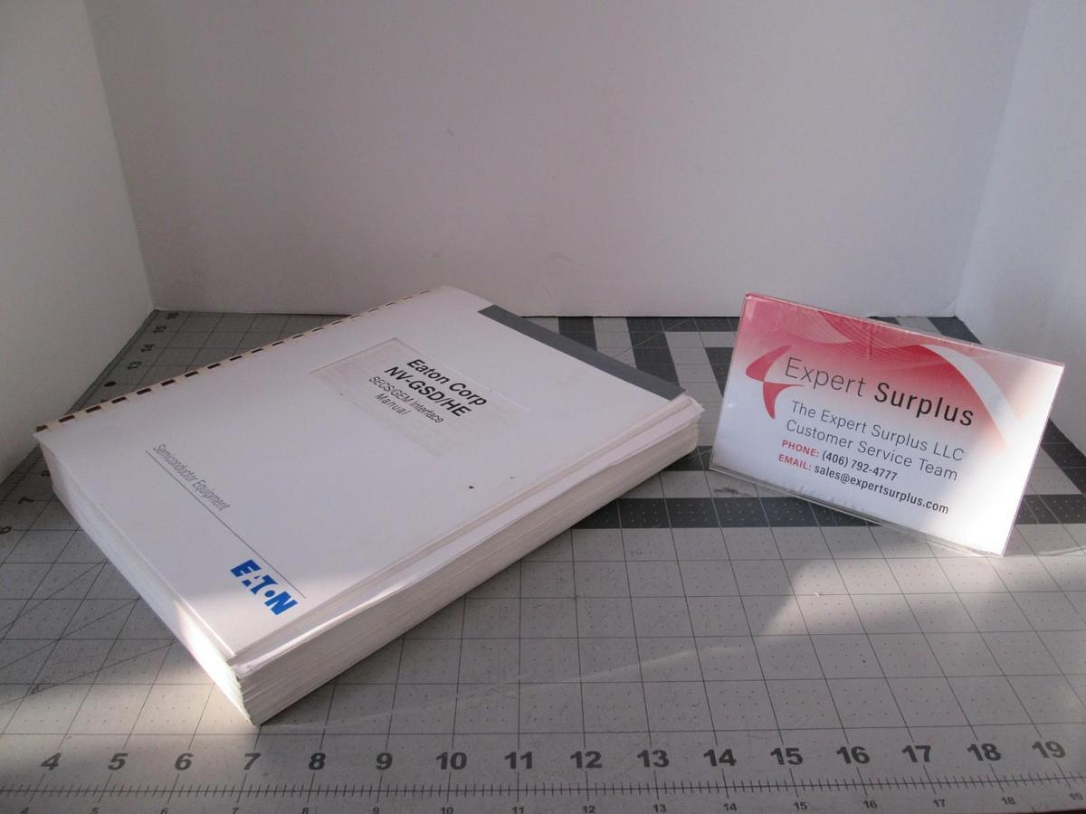 Used Eaton, NV-GSD/HE, SECS/GEM Interface Manual, Part 8200677, Used