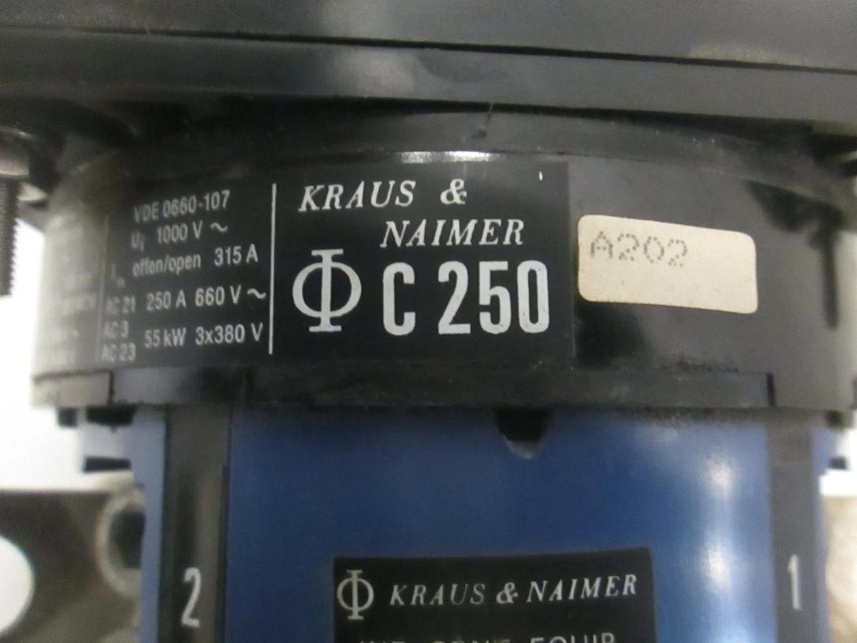 Used Kraus and Naimer C250, Furnace Switch, Used