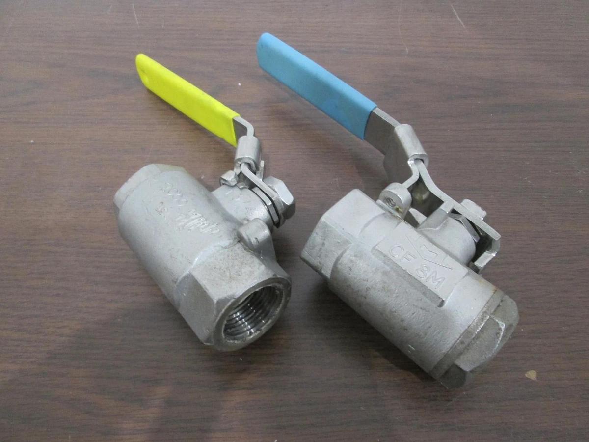 Used Apollo/Milwaukee, CF8M, 3/4", 2000 WOG, Ball Valve, Used, Lot of 2