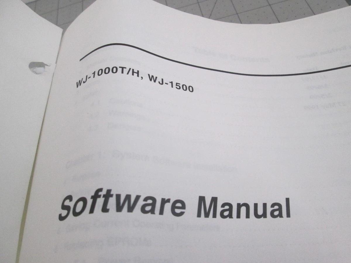 Used Watkins Johnson, Software Manual, WJ-1000T/H, WJ-1500, Used