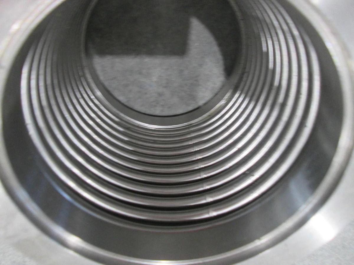 Used Stainless Steel Formed Bellows Vacuum Pipe/Hose, 5"L, 127MM Flange, Used