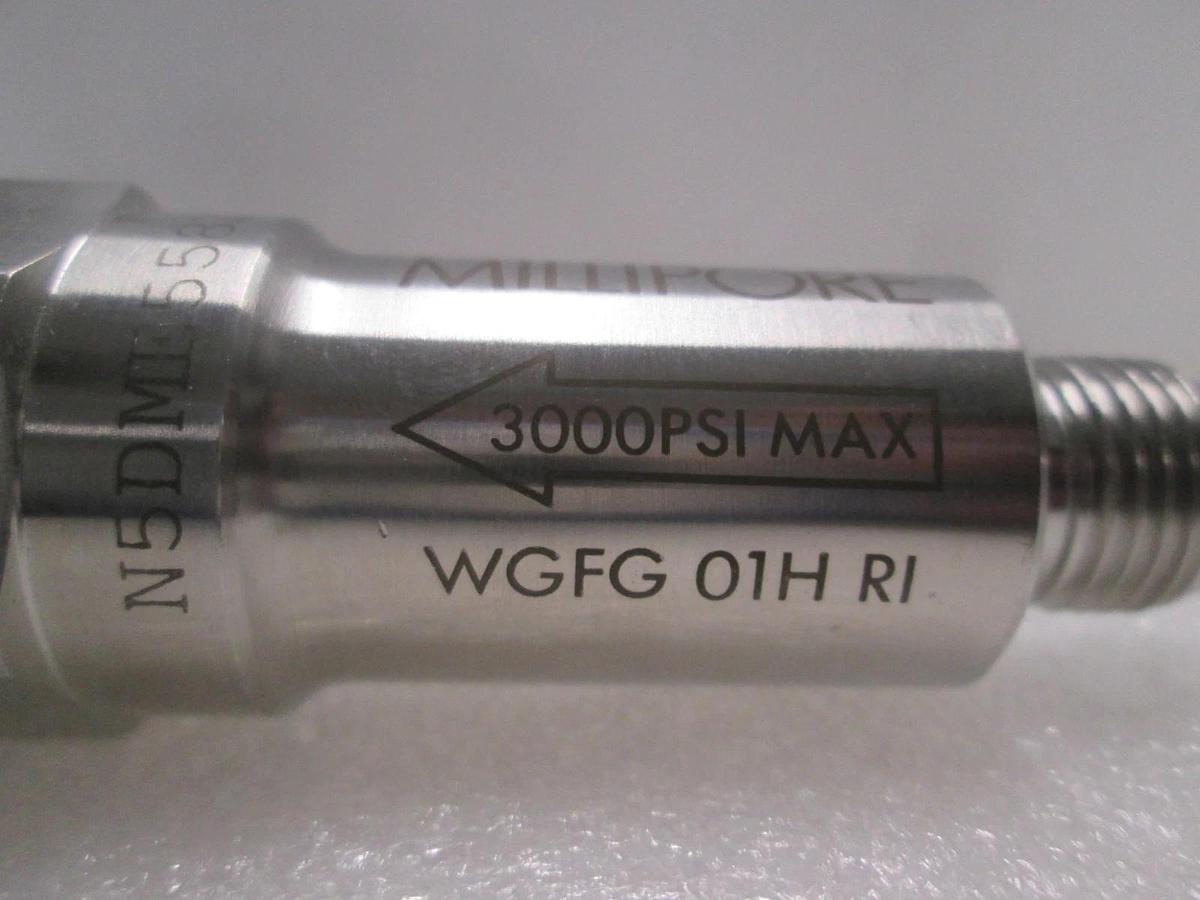 Used Millipore, WGFG01HR1, In-Line Gas Filter, 3000 PSI, Used