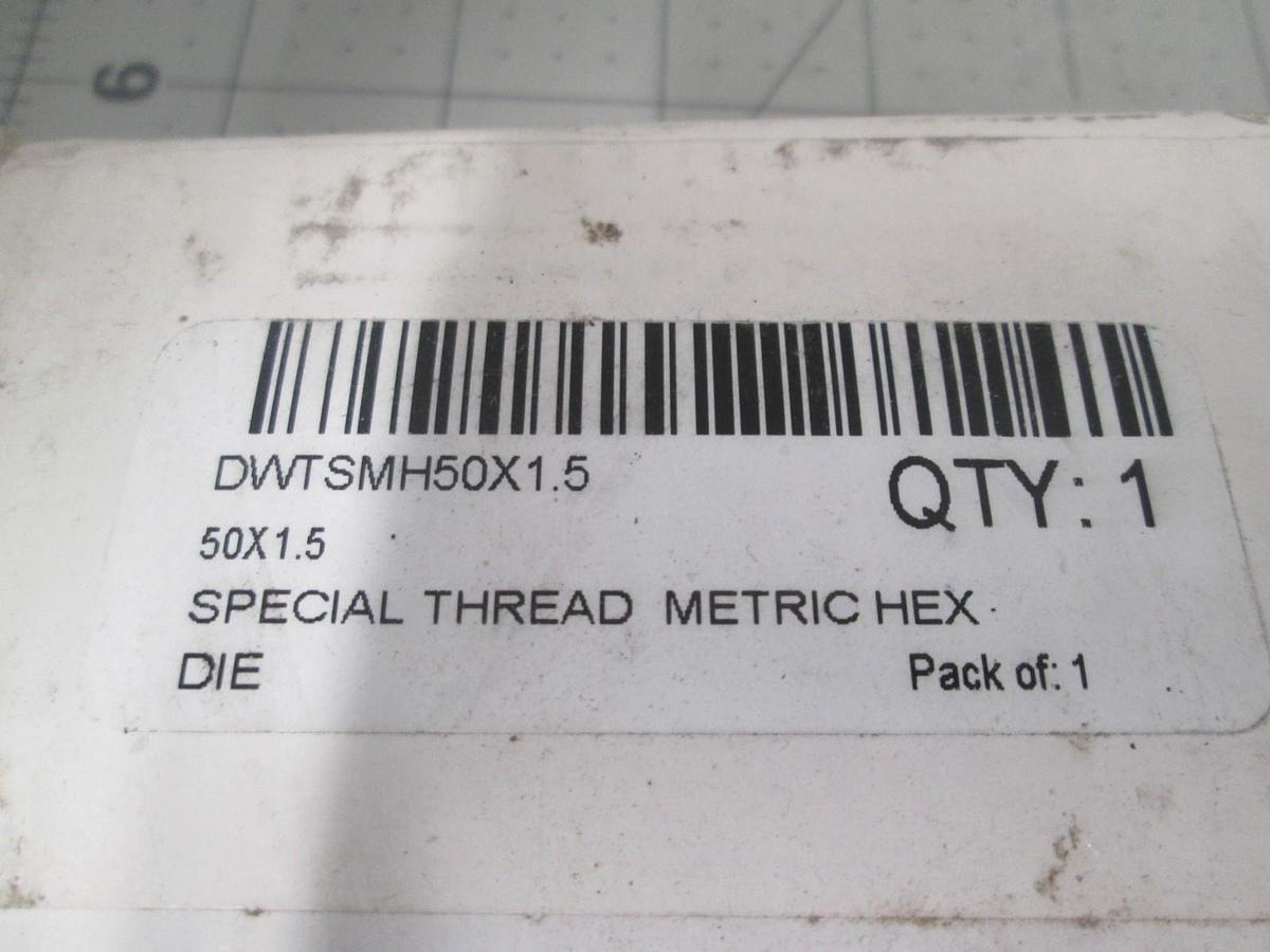 Drill America, DWTSMH50X1.5, Special Thread Metric Hex Die, New