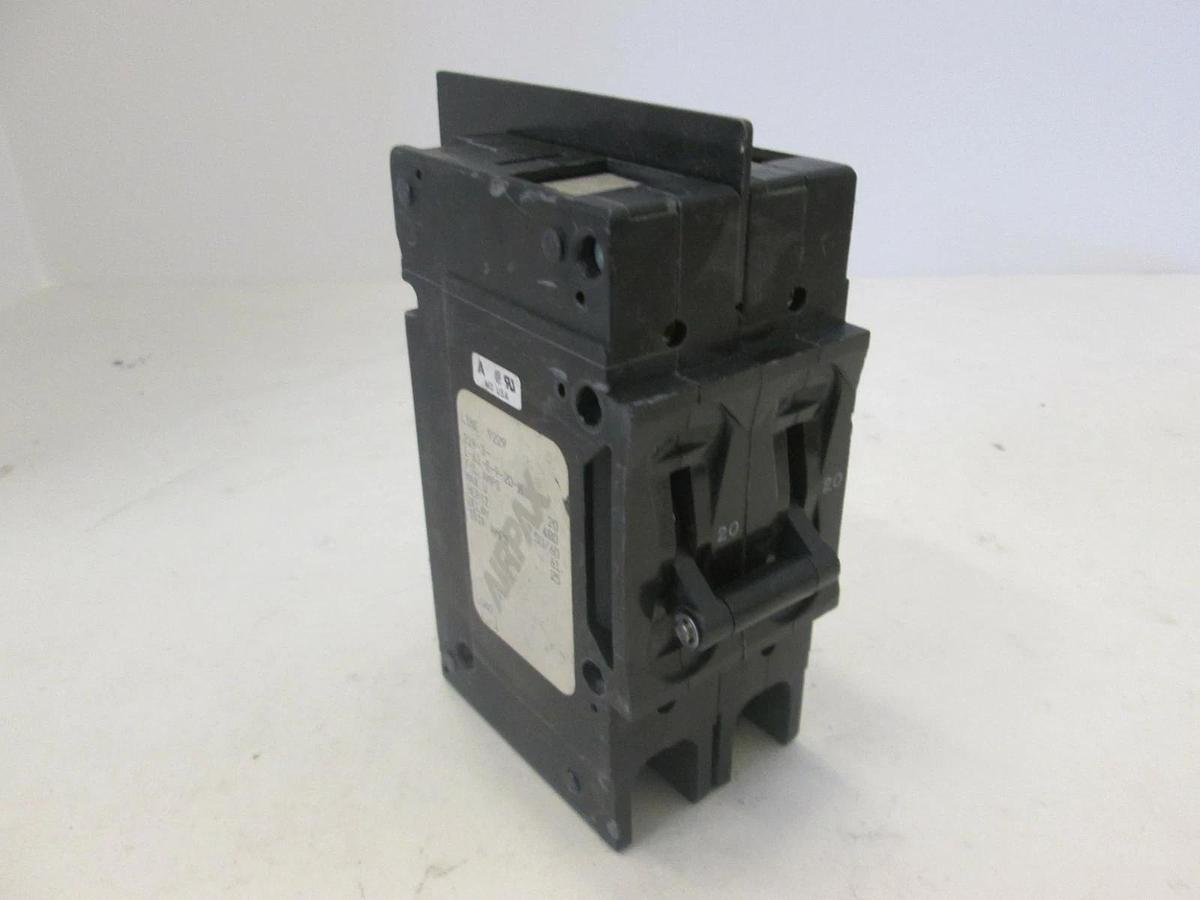 Used Airpax, 2 Pole Circuit Breaker, 219-3-1-61-8-9-20-H, 20A, Used