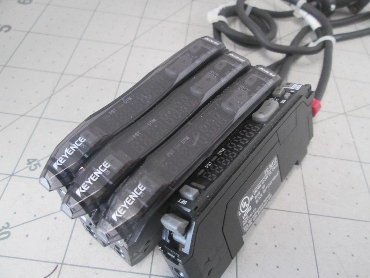 Used Keyence, FS-N11P, Fiber Optic Sensor, Used, Lot of 4