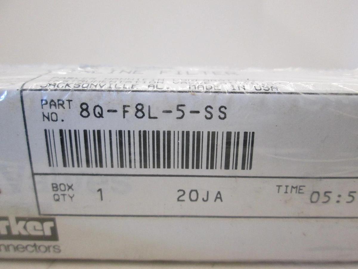 Parker, 8Q-F8L-5-SS, Inline Filter, Check Valve, New Unopened