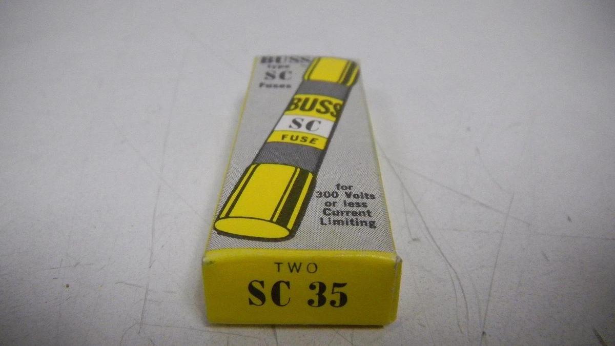 Used Fuses, Buss SC35 Current Limiting, lot of 5 fuses