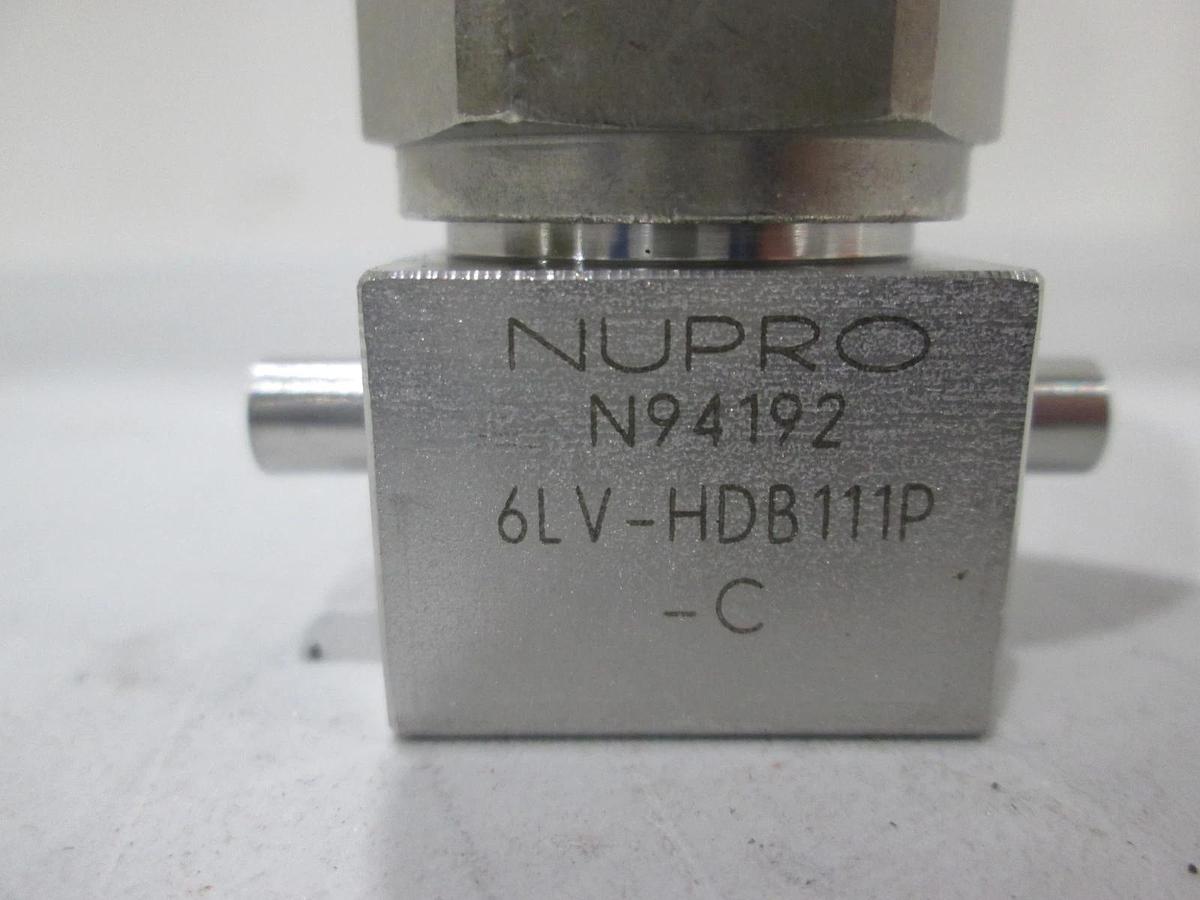 Used Nupro, 6LV-HDB111P-C, 3 Way High Pressure Valve, Butt End Weld, Used