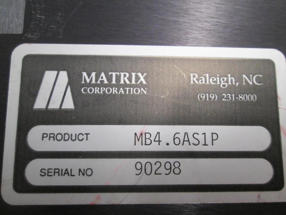 Used Matrix Corporation, MB4.6AS1P, Module Base w/ 3 PCB's and Ribbon Cable, Used