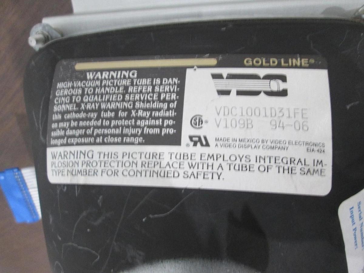 Used Z-Axis, Inc. Phelps, V10931009, VDC1001D31FE, CRT Monitor Display, Used
