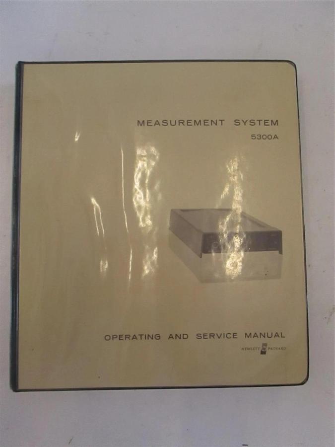 Used HP 5300A Measurement System Operating and Service Manual, Used