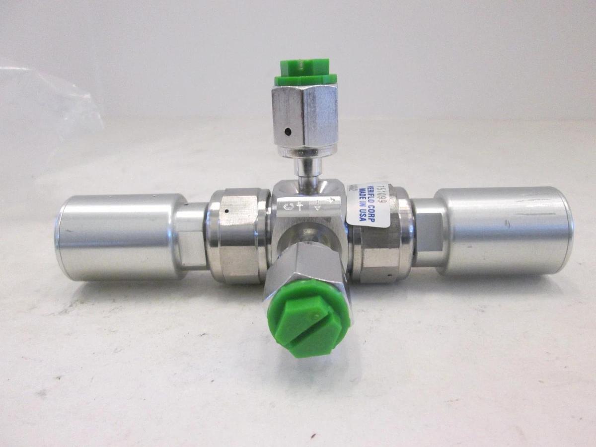 Used Veriflo, 944AOPLPNC, Double Actuator, 3 Way Valve, Used