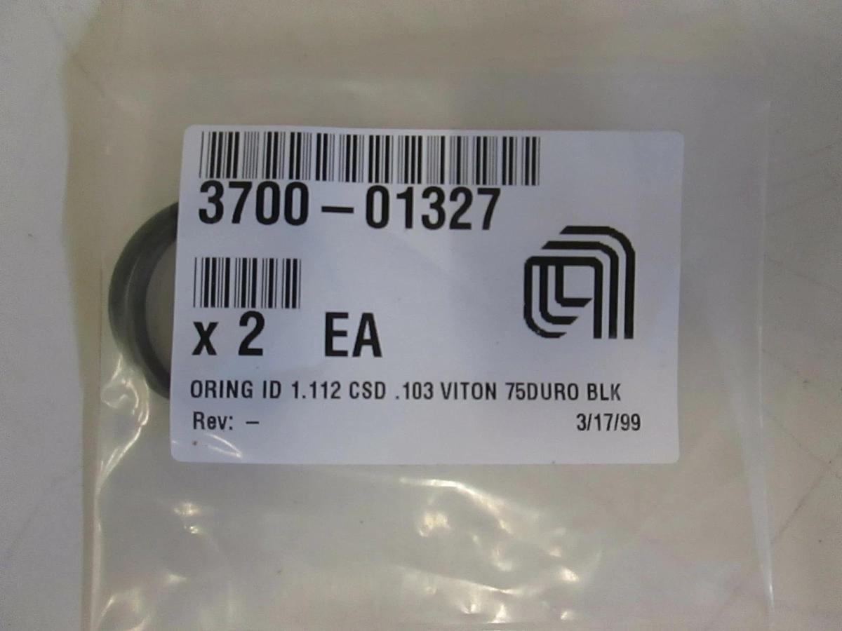 O-Ring 1.112CSD, .103 Viton 75Duro Black, 3700-01327, Lot of 2 New