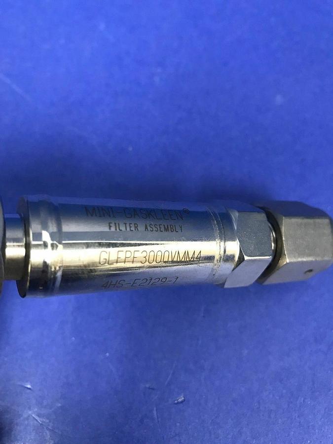 Used Nupro SS-4BK-V51-1C Bellow Sealed Valve w/ Gaskleen GLFPF3000VMM4 Filter, Used