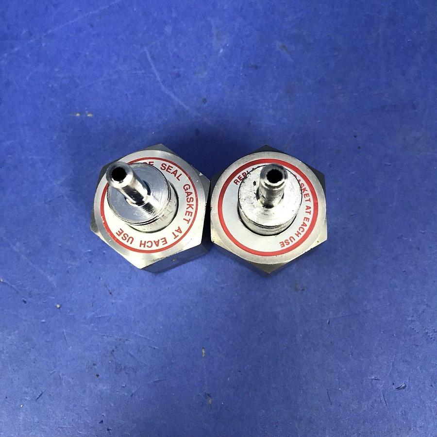 Used Ewal CGA 720 Pigtail Connection w/ CGA 712-728 Nut, Lot of 2 Used
