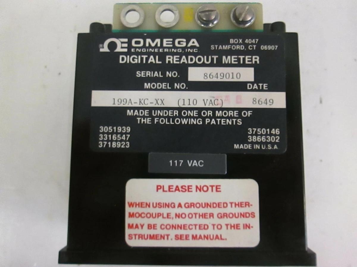 Used OMEGA Digital Readout Meter Model 199A, 199A-KC-XX, Used