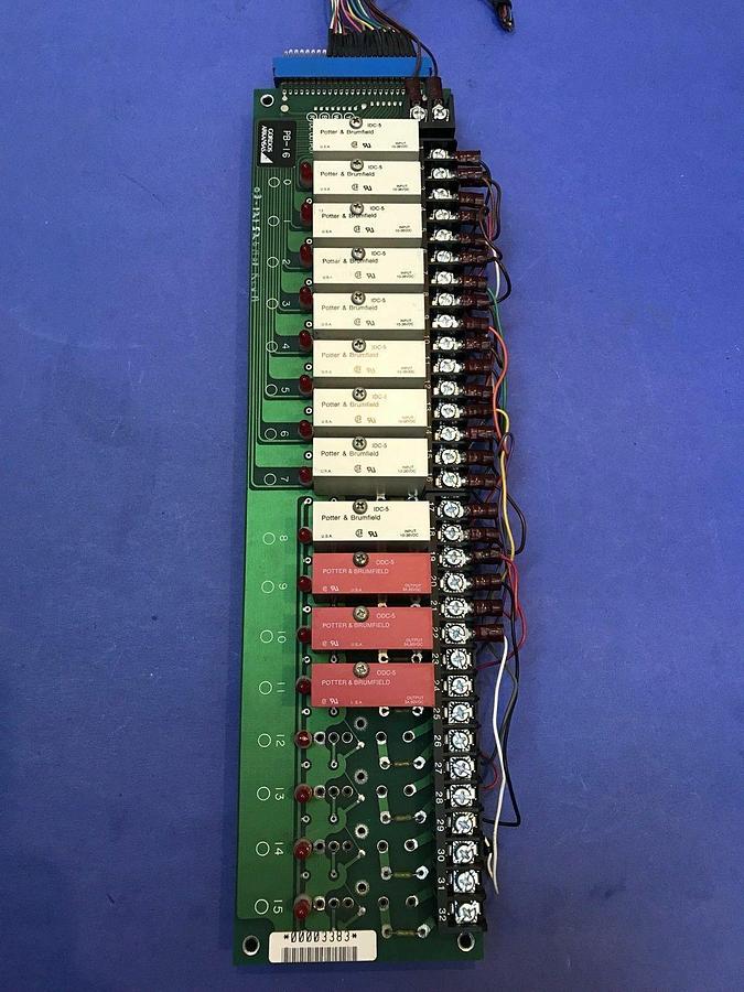 Used Gordos Arkansas PB-16 Board w/ 12 Relay Modules, Used