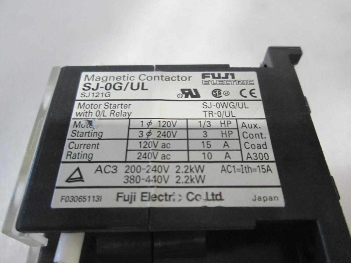 Used Fuji Electric, SJ-0G//UL, Magnetic Contactor, Used