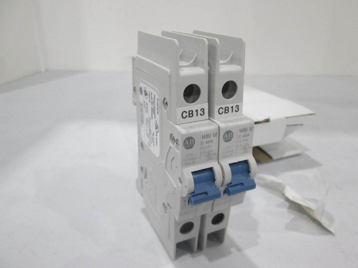 Allen Bradley, 1489-M1C400, Circuit Breaker, Single Pole, 40A, New, Lot of 2