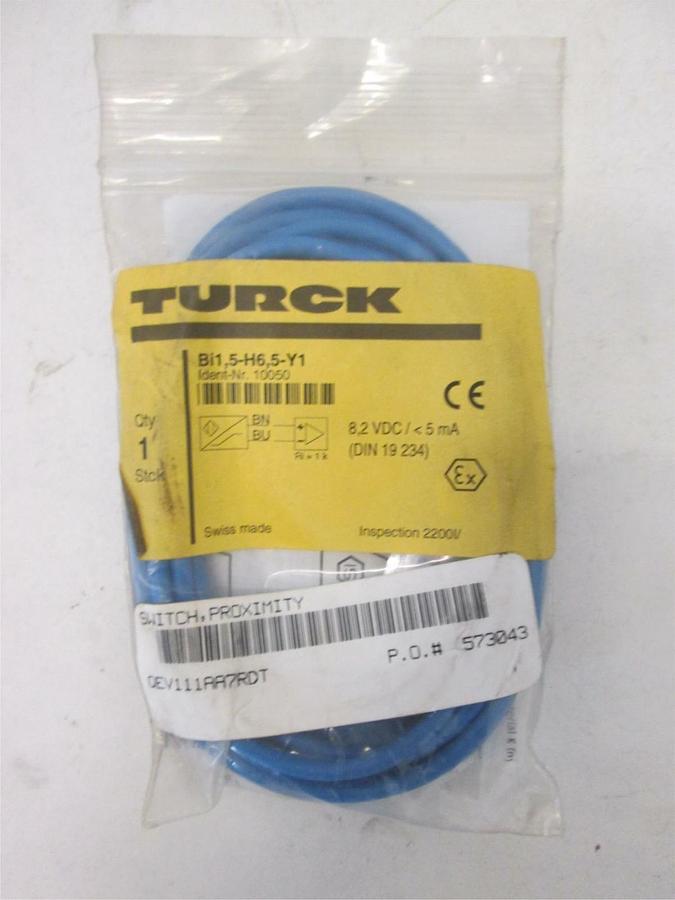 Used Turck, Proximity Switch, Bi1, 5-H6, 5-Y1, New